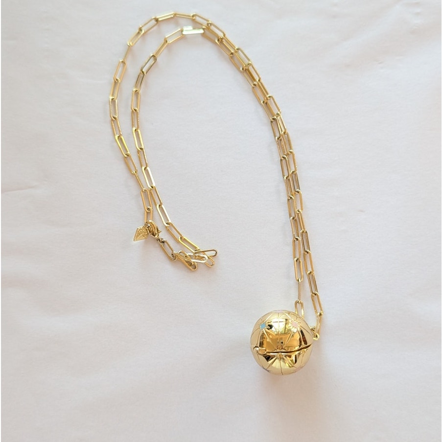 Wanderlust + Co Gold Planet Medallion Necklace 14k Real Gold Plated Jewelry